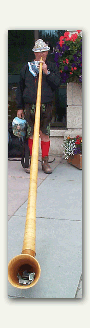 Alpine Horn Player at Lake Louise
